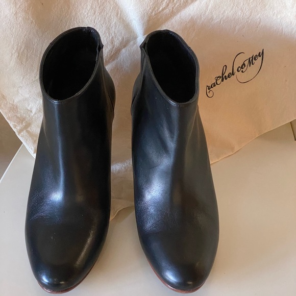 Rachel Comey size 7. Black leather Mars bootie. Worn once. Sole protectors added - Picture 1 of 7